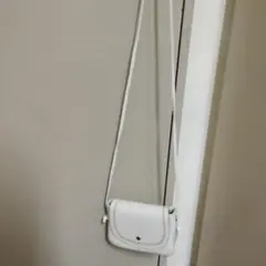 ホワイト ショルダーバッグ レディース ポシェット