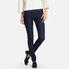UNIQLO ヒートテック スキニーフィットストレートジーンズ 25 デニム