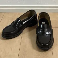 HARUTA ハル黒いローファー 合成皮革 学生