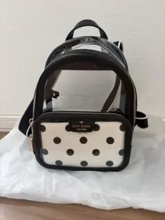 kate spade ドット柄リュック　クリアバック