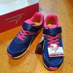 SYUNSOKU CODE-ZERO キッズスニーカー ネイビー/ピンク23cm