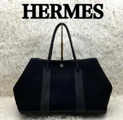 HERMES エルメス ガーデンパーティPM トートバッグ ブラックのサムネイル