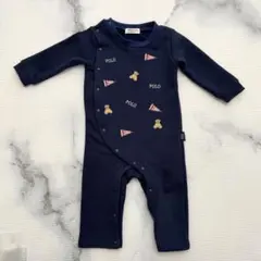 POLO BCS フラッグ刺繍ロンパース ネイビー70-80cmベビーザらス限定