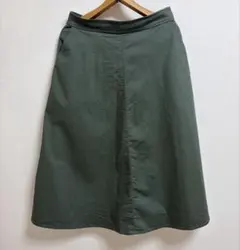 UNIQLO ストレッチコットンブレンドサーキュラースカート　オリーブ　XL