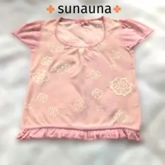 ♥特別価格【surayana】 花柄刺繍 半袖ニット38サイズのサムネイル