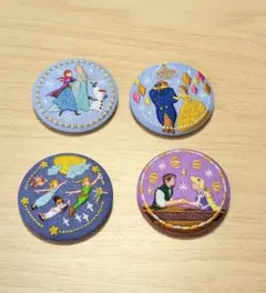 ディズニー 刺繍缶バッジ ラプンツェル アナと雪の女王 ピーターパン 美女と野獣 ディズニー 刺繍 缶バッジ 全15種 コンプリート セット