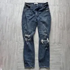 Abercrombie & Fitch アバクロ ダメージデニム スキニー 27