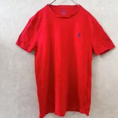 ポロラルフローレン 半袖 Ｔシャツ ロゴ刺繍 無地 S 赤 コットンのサムネイル