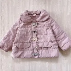 プティマイン　ジャケット　ダウン　女の子　ピンク　リボン　80 アウター