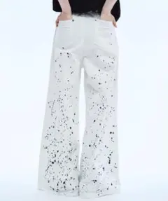 seyto サイズ3 / ハンドペイントワイドバギーデニムパンツ - メルカリ