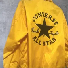 CONVERSEコンバース/ナイロンジャケット/イエロー黄コート撥水男女兼用ロゴ