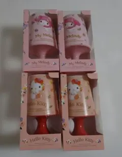 ハローキティ　マイメロディ　レトロ L E Dライト　４点セット