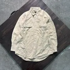 7BS2 【DOD GEST】シンプル無地　長袖シャツ　ネルシャツ　古着used