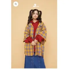 JINCL AW 2021 イエローシャツ　柄シャツ　Jサイズ