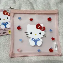 e*︎様 韓国 ダイソー★サンリオ キティ メッシュポーチ　中