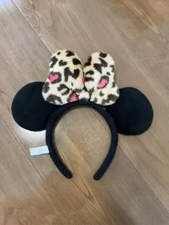 東京ディズニーリゾート ミニーマウス ヒョウ柄 リボン カチューシャ