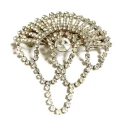 ★ヘアアクセサリー　髪飾　バレッタ　ダイヤ風ヘッドドレス　パーティー　ブライダル