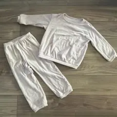 ユニクロ　スムース110cm ピンク パジャマセット