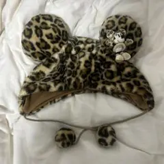 ディズニーミニーヒョウ柄ファンキャップ