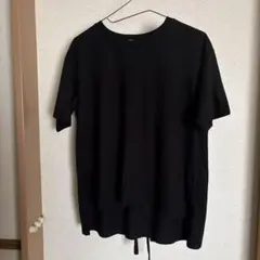 黒 半袖 Tシャツ バックリボンデザイン