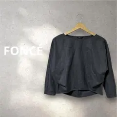 FONCÉ ウール100% ドルマンスリーブ プルオーバー チャコールグレーのサムネイル