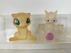 ポケモンキッズ　指人形　ミュウ　ミュウツー　クリア　1996年製　2体セット