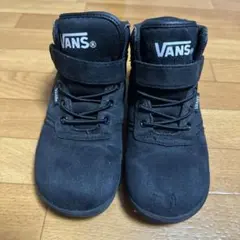 VANS 黒 スエード キッズシューズ ハイカット　21cm