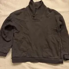 ダークグレー ハイネック トレーナー