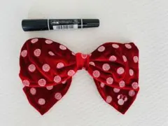 ミニー　リボン　ヘアピン　ディズニー