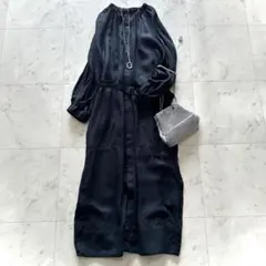 美品　定価2.8万　トゥモローランド マカフィー　シャツワンピース　リネン混