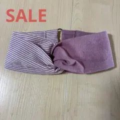 クロスヘアバンド（ワインピンク）　ヘアターバン