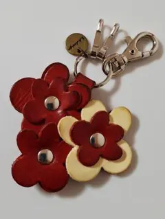 週末セール1000円 すげ蔵 花柄革キーホルダー