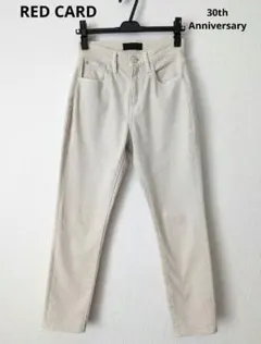 RED CARD　30周年 アニバーサリー スリムテーパード ホワイトデニム
