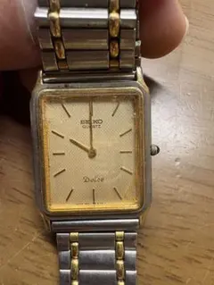 SEIKO ドルチェ 腕時計 スクエア ゴールド/シルバー タングステン 171 SEIKO ドルチェ 腕時計 スクエア ゴールド/シルバー タングステン 171