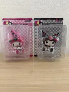 マイメロ　クロミ　happyくじ　フィギュア