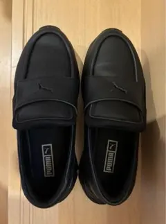 PUMA ローファー スニーカー 25 ブラック 厚底