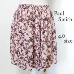 【Paul Smith】花柄 フレア スカート ピンク サイズ40のサムネイル