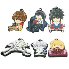 【未使用】DEATH NOTE ラバー キーホルダー 6種類 ガチャ商品