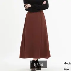 GUサテンフレアロングスカート♡