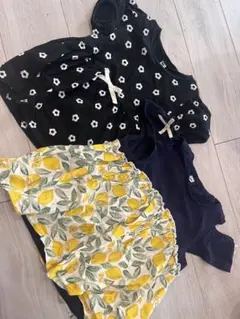 女の子 トップス 2点セット まとめ売り 花柄 レモン柄