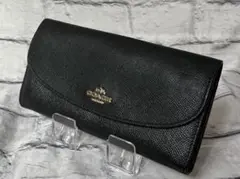 コーチ COACH ウォレット長財布ブラック中古