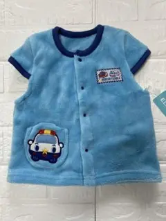 新品80☆水色フリーススリーパー あったか素材 ②