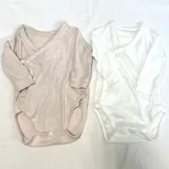 【2点セット】ユニクロ ボディスーツ 前開き 70