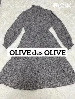 OLIVE des OLIVE オリーブデオリーブ 長袖花柄ロングワンピース