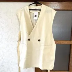 【新品/タグ付き】綿麻 ジレベスト【匿名】のサムネイル