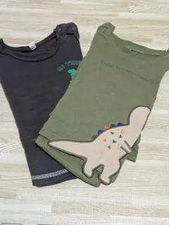 恐竜デザイン ロングTシャツ 2枚セット