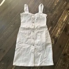Gap ホワイト ジャンパースカート サロペット