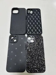 iPhone14ケース 4個セット ブラック系