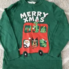 クリスマス　薄手ニット　長袖　110cm