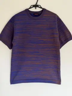 CABaN 19SS 半袖メランジェニット 青x茶 Lサイズのサムネイル